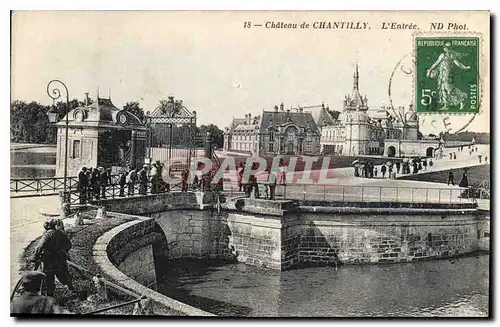 Cartes postales Chateau de Chantilly L'Entree