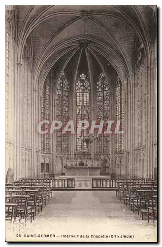 Cartes postales Saint Germer Interieur de la Chapelle