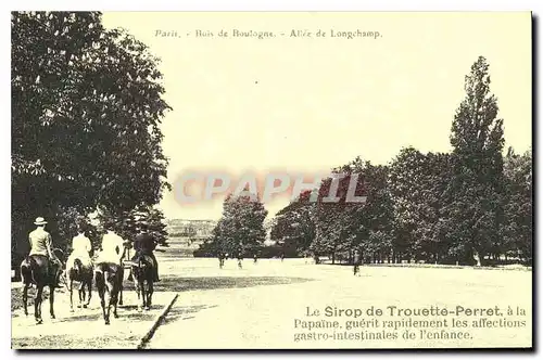 REPRO Paris Bois de Boulogne Allee de Longchamp Cheval