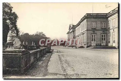 Ansichtskarte AK Compiegne les Terrasses et le Chateau