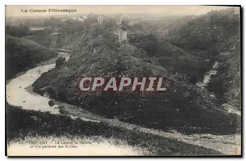 Ansichtskarte AK la Creuse Pittoresque Crozant la Creuse et vue generale des Ruines