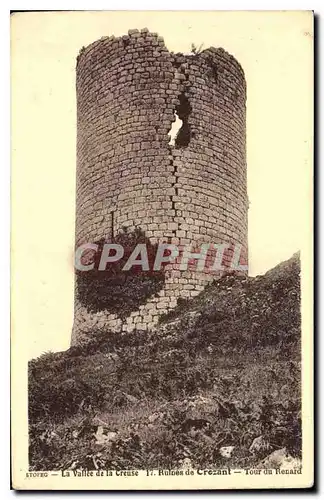 Cartes postales La Vallee de la Creuse Ruines de Crozant Tour du Renard