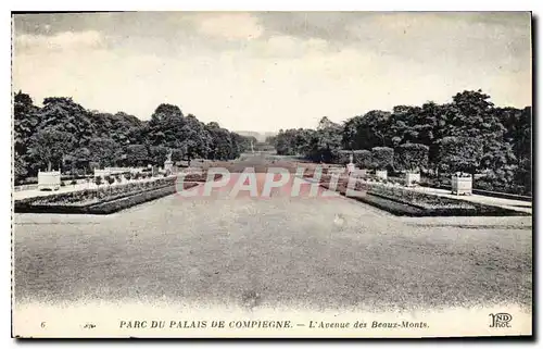 Cartes postales Parc du Palais de Compiegne L'Avenue des Beaux Monts