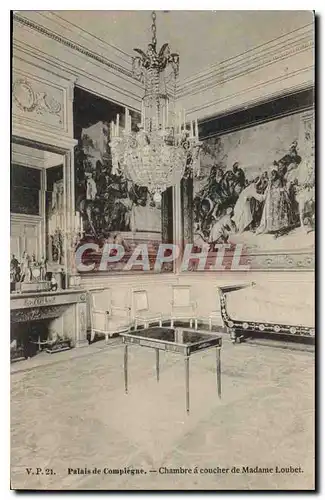 Cartes postales Palais de Compiegne Chambre a coucher de Madame Loubet