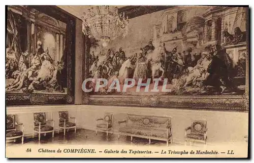 Ansichtskarte AK Chateau de Compiegne Galerie des Tapisseries le Triomphe de Mardochee