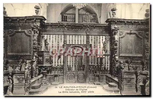 Ansichtskarte AK Le Moutier d'Ahun Creuse Interieur de l'Eglise la Grille balustree