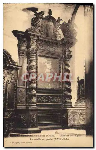 Ansichtskarte AK Le Moutier d'Ahun Creuse Interieur de l'Eglise le retable de gauche