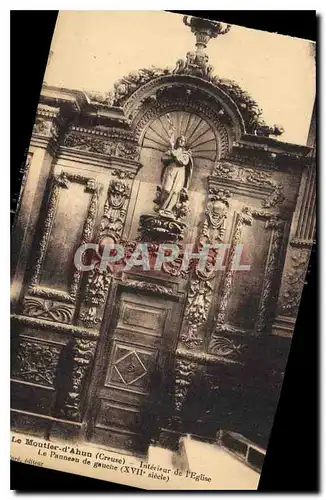 Cartes postales Le Moutier d'Ahun Creuse Interieur de l'Eglise le Panneau de gauche