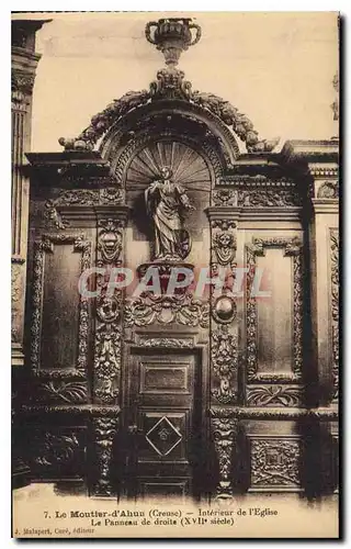 Ansichtskarte AK Le Moutier d'Ahun Creuse Interieur de l'Eglise le Panneau de droite