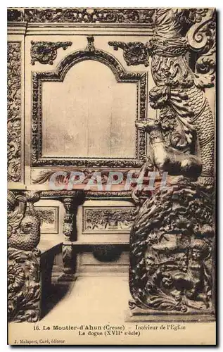 Cartes postales Le Moutier d'Ahun Creuse Interieur de l'Eglise le dogue