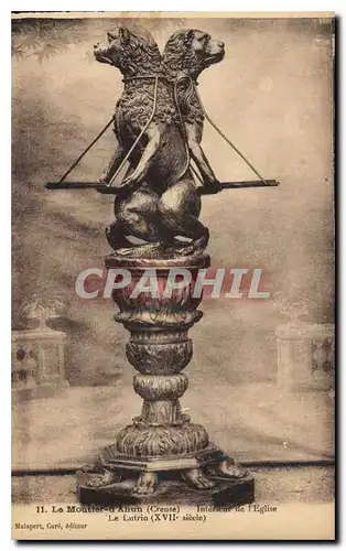 Cartes postales Le Moutier d'Ahun Creuse Interieur de l'Eglise le Lutrin