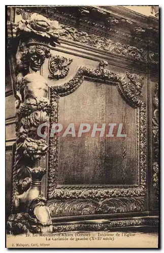 Cartes postales Le Moutier d'Ahun Creuse Interieur de l'Eglise la Cariatide de gauche