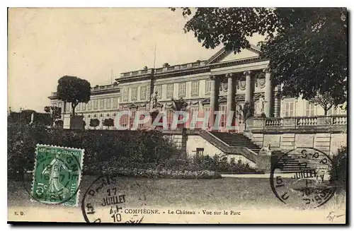 Cartes postales Compiegne le Chateau Vue sur le Parc