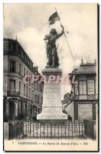 Ansichtskarte AK Compiegne La Statue de Jeanne D'Arc