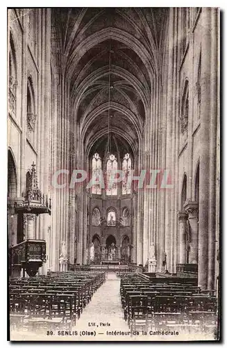 Cartes postales Senlis Oise Interieur de la Cathedrale