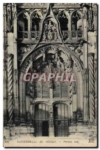 Cartes postales Cathedrale de Senlis Portail sud