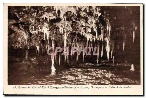 Ansichtskarte AK Grotte du Grand Roc a Laugerie Basse les Eyzies Dordogne Salle a la Statue