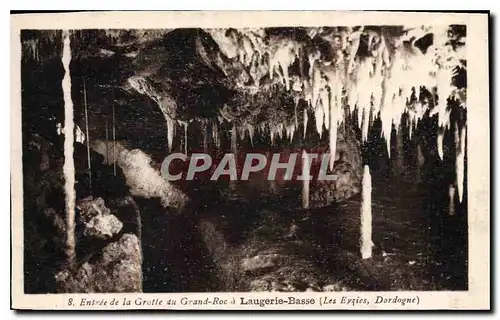 Ansichtskarte AK Entree de la Grotte du Grand Roc a Laugerie Basse les Eyzies Dordogne