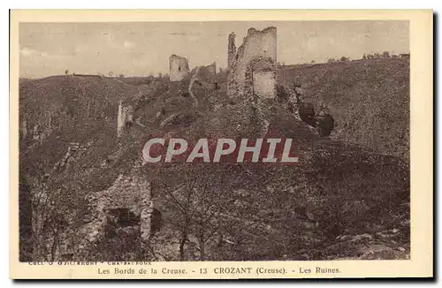 Ansichtskarte AK Les Bords de la Creuse Crozant les Ruines