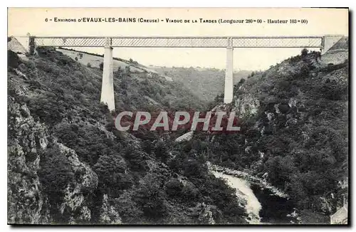 Cartes postales Environs d'Evaux les Bains Creuse Viaduc de la Tardes