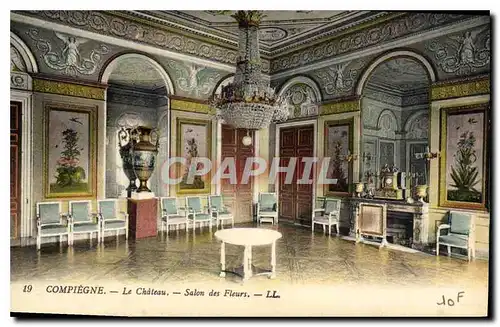 Cartes postales Compiegne le Chateau Salon de Fleurs