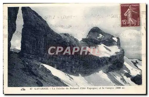 Cartes postales Gavarnie La Breche de Roland Cote Espagne et le Casque