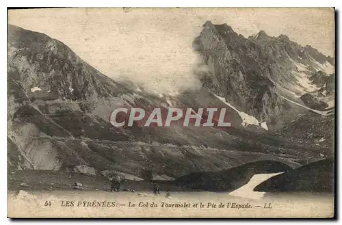 Cartes postales Les Pyrenees Le Col du Tourmalet et le Pic de l'Espade