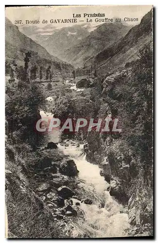 Ansichtskarte AK Les Pyrenees Route de Gavarnie Le Gouffre au Chaos