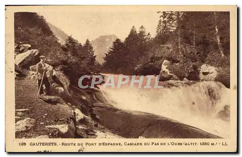 Ansichtskarte AK Cauterets Route du Pont d'Espagne Cascade du Pas de l'Ours