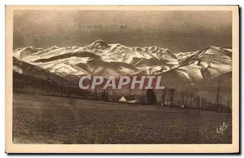 Ansichtskarte AK Pic du Midi Bagneres de Bigorre Htes Pyr La Chaine des Pyrenees Vue des Palomieres