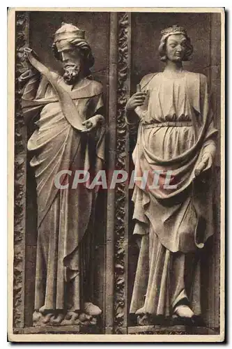 Cartes postales Cathedrale de Strasbourg Les Prophetes du Grand Portail