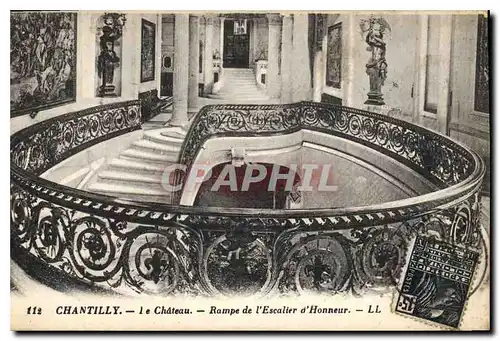 Ansichtskarte AK Chantilly Le Chateau Rampe de l'Escalier d'Honneur