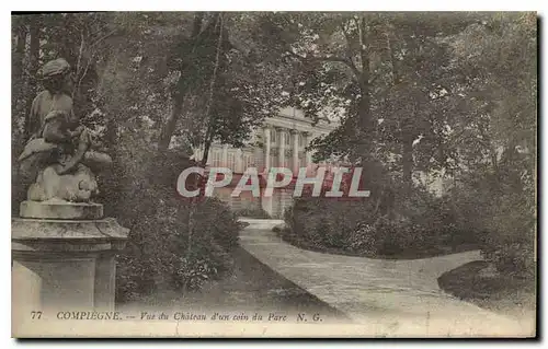 Cartes postales Compiegne Vue du Chateau d'Un Coin du Parc