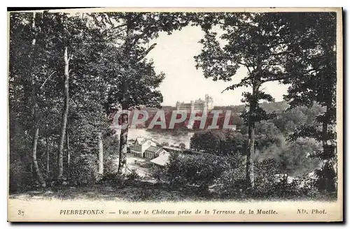 Ansichtskarte AK Pierrefonds Vue sur le Chateau prise de la Terrasse de la Muette