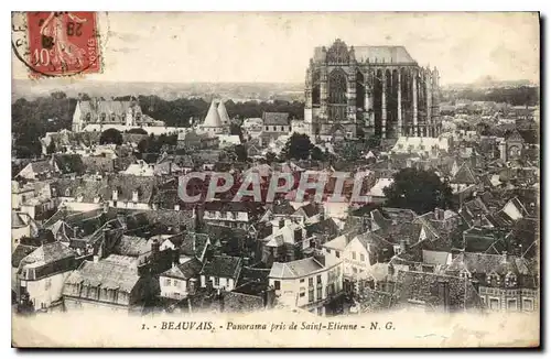 Cartes postales Beauvais Panorama pris de Saint Etienne