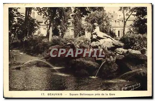 Cartes postales Beauvais Square Bellovaque pres de la Gare