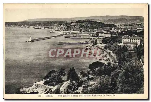 Cartes postales Nice Vue generale prise des Jardins Theodore de Banville