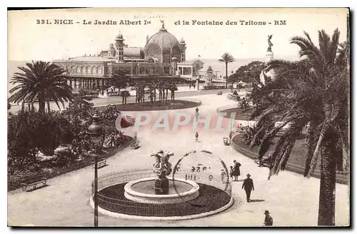 Ansichtskarte AK Nice Le Jardin Albert Ier et la Fontaine des Tritons