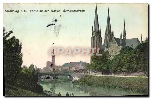 Cartes postales Strasburg Partie an der evangel Garnisonskirche