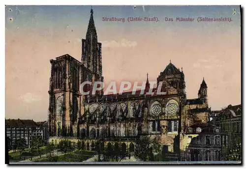 Cartes postales Strasburg Unter Elsas Das Munster Seitenansicht
