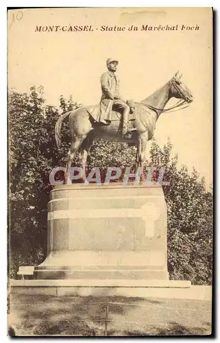 Cartes postales Mont Cassel Statue du Marechat Foch