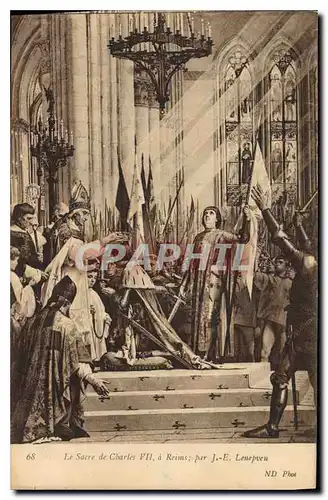 Cartes postales Le Sacre de Charles VII a Reims par J E Lenepveu Jeanne d'Arc