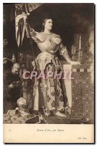 Cartes postales Jeanne d'Arc par Ingres