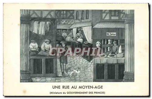 Ansichtskarte AK Une rue au Moyen Age Miniature du Gouvernement des Princes