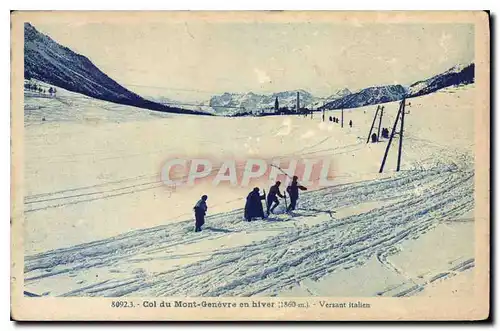 Cartes postales Col du Mont Genevre en Hiver Versant Italien