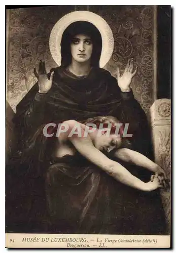 Cartes postales Musee du Luxembourg La Vierge Consolatrice Detail Bouguereau