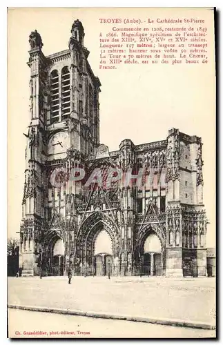 Ansichtskarte AK Troyes Aube La Cathedrale St Pierre