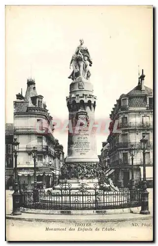 Cartes postales Troyes Monument des Enfants de l'Aube