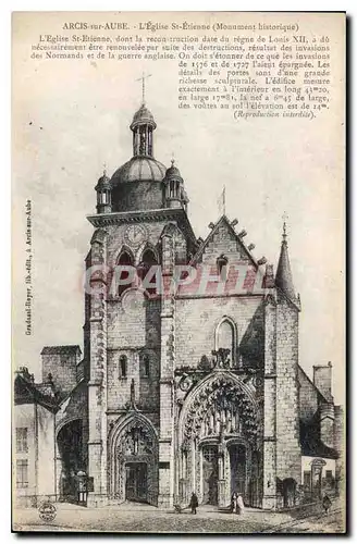 Ansichtskarte AK Arcis sur Aube L'Eglise St Etienne Monument Historique