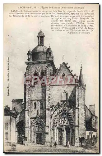 Cartes postales Arcis sur Aube L'Eglise St Etienne Monument Historique